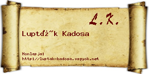 Lupták Kadosa névjegykártya
