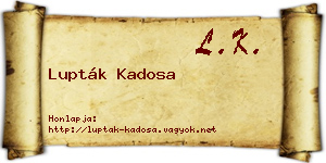 Lupták Kadosa névjegykártya